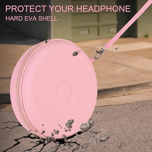 STUKCAZE Headphone Case for JBL Tune 510BT 520BT, Hard Portable Headphone Carrying Case, Over Ear Headphone Storage Protective Case(Pink) thumbnail 6