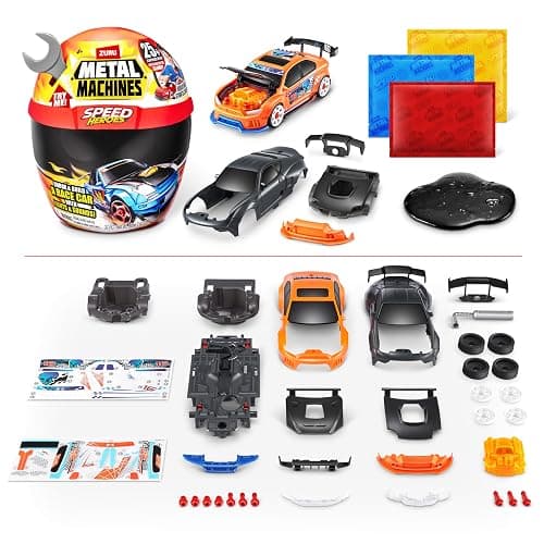 Metal Machines Speed Heroes (Silver) by Zuru, 20+ Surprises, Build Your own Car, Two Bodies, Lights & Sounds, Slime thumbnail 5
