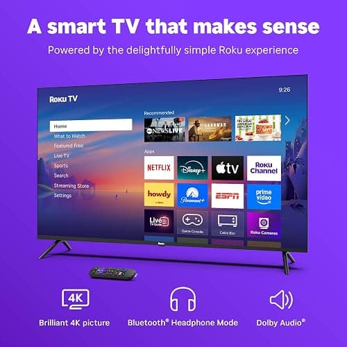 Roku Smart TV 2025 – 43-Inch Select Series, 4K HDR TV – RokuTV with Enhanced Voice Remote – Flat Screen LED Television with Wi-Fi for Streaming Live Local News, Sports, Family Entertainment thumbnail 3