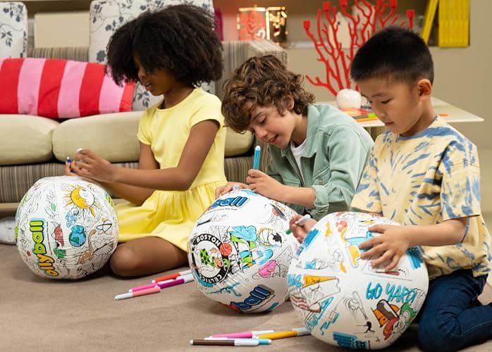 Ollyball Classic, 12" - The Ultimate Indoor Kickball for Kids and Parents! Kick it. Color it. Play Ball in The House. thumbnail 6