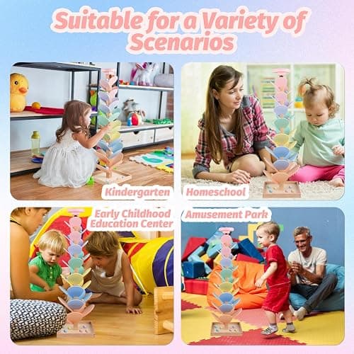Wooden Marble Run Ball Drop Montessori Toy for 4-8 Boys Girls (Height: 28") | Wood Music Tree Marble Ball Run Game 3-5 8-12 Years Old Learning Color Sorting Sensory Toys Birthday Gift thumbnail 7
