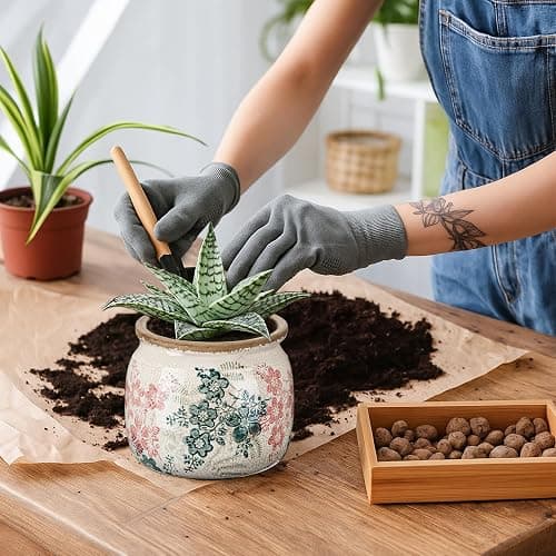 Ninehaoou Vintage Planter Large Ceramic Plants Pot Green Pink Rose Ice Cottage Scroll Vase Flower Vase Pot Indoor Plants Home Decor Farmhouse Antique Decorative Gifts | Ice Cottage Scroll Vase Flower Vase Pot Indoor Plants Home Decor Farmhouse Antique Decorative Gifts thumbnail 5