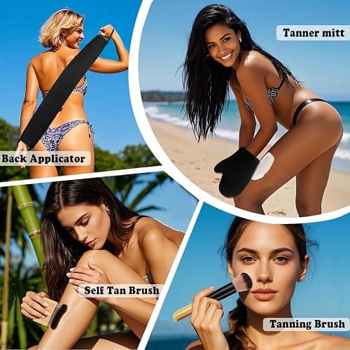 Self Tanning Mitt Self Tanner Mitt Tanning Glove Self Tan Mitt Applicator Self Tanner Brush For Body Self Tanning Brush Kabuki Brush Back Self Tanner Back Applicator Back Tanning Applicator 4 Pack thumbnail 5