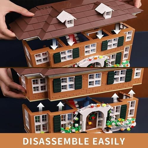 PDQAZIR Alone Home Building Set, Holiday Family Trap House Building Blocks Set, 1138PCS Christmas Architecture Kit with Furniture & Treehouse, Festive Alone Home Gifts, STEM Gift for Kids and Adults thumbnail 4