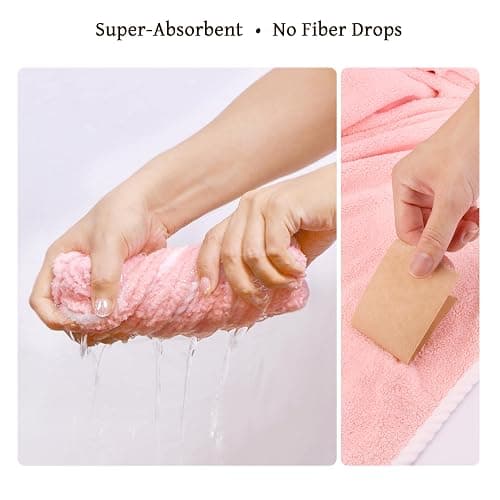 Towel Wrap Women Shower Robe Adjustable Closure Bathrobe with Hair Drying Towel & Spa Wraps thumbnail 4