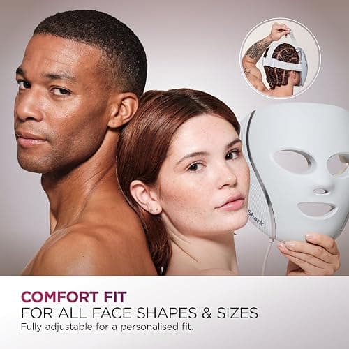 Shark CryoGlow LED Face Mask with Under-Eye Cooling, Anti-Ageing & Blemish Repair, Red & Blue LED, Infrared Light Therapy, USB-C, Remote Control, Storage Bag, Adjustable Straps thumbnail 10