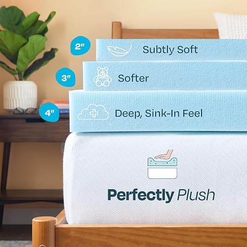 Linenspa Memory Foam Mattress Topper, Twin XL Size - 3 Inch Gel Infused Memory Foam - Plush Feel - Cooling and Pressure Relieving - CertiPUR Certified - Dorm Room Essentials thumbnail 5