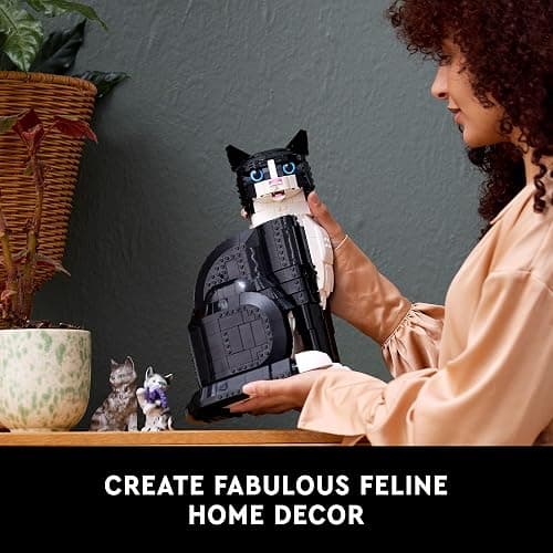 LEGO Ideas Tuxedo Cat - Building Sets for Adults, Ages 18+ - DIY Crafts Kit for Home Decor, Living Room or Bedroom - Gift for Animal Lovers - 21349 thumbnail 2