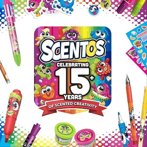 Scentos Jumbo Scented Markers for Kids, 8 Pack Fruit Scented Washable Markers, Non Toxic Chunky Design for Little Hands, Vibrant Colors, Super Washable Ink thumbnail 6