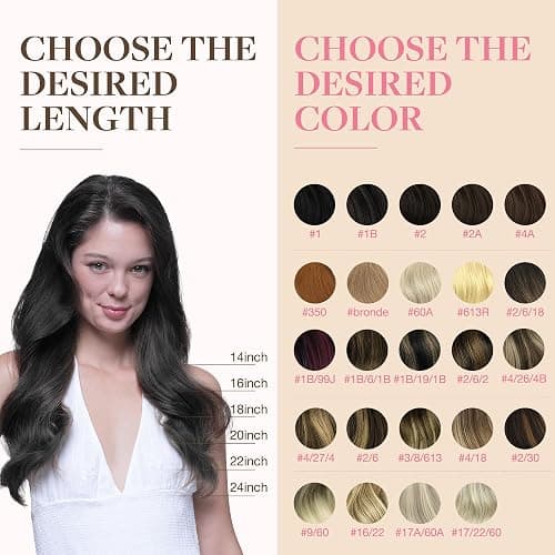 GOO GOO Tape in Hair Extensions Human Hair, 1 Jet black, 18inch 50g 20pcs, Skin Weft Seamless Invisible, Silky Straight with Thick Ends, Remy Human Hair thumbnail 7