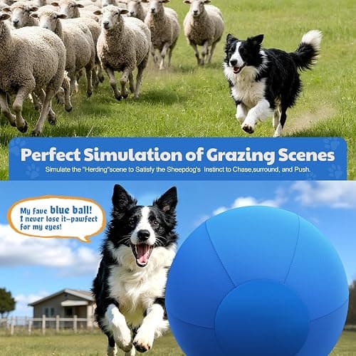 povee Happypaw 18'' Herding Ball for Dogs – Enhanced Chew Resistance & Heavy-Duty Material,Durable Dog Toy Agility Equipment for Australian Shepherds, Cattle, Border Collies, and Small/Medieum Breed thumbnail 7