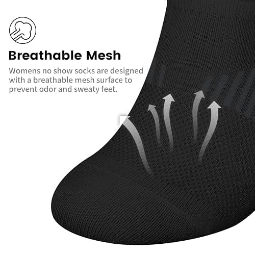 wernies No Show Socks Womens 8 Pairs, Ankle Non Slip Low Short Invisible Thin Liner Socks thumbnail 3