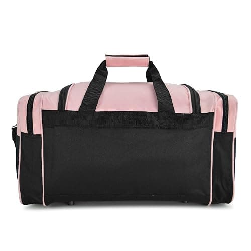 DALIX 21" Blank Sports Duffle Bag Gym Bag Travel Duffel with Adjustable Strap in Pink thumbnail 5