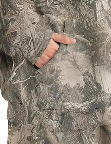 ACCPUR 2 Piece Camo Sweatsuits for Women Oversized Maple Leaf Hoodies Sets Graphic Sweatshirts Tracksuits Fleece Fall Outfits thumbnail 3