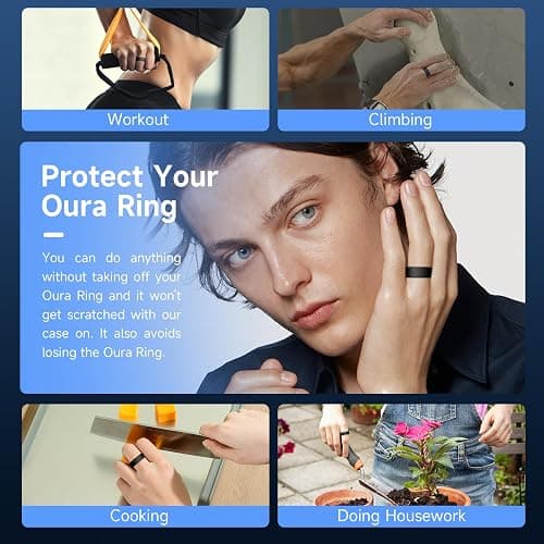 SZJCLTD 8 Pack Cover for Oura Gen 4 /Gen 3/ Samsung Galaxy Ring, Anti-Scratch Elastic Silicone Oura Ring Cover for Working Out Gym - Patent Pending thumbnail 6