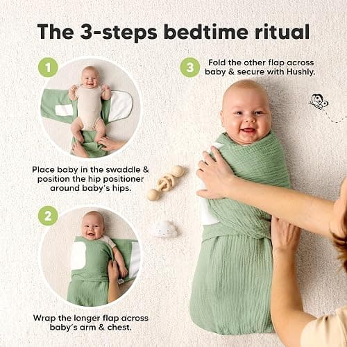 KeaBabies Muslin Baby Swaddles for Newborns, 3pk,100% Cotton (Nordic, L) | Organic Cotton Swaddles Sleep Sack 3-6 Months, Infant, Baby Girls, Boys, Soft Breathable Summer Swaddler, Easy Quiet Closure thumbnail 7