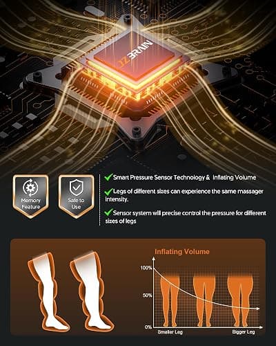 JZBRAIN Sequential Air Compression Recovery System : Professional Full Leg Compression Boots for Circulation and Pain Relief - Sequential Device for Muscle Relaxation - for Athletes, Women, Men thumbnail 7