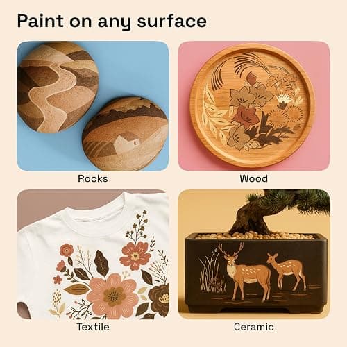ARTISTRO 24 Skin Colors Acrylic Paint Markers - Paint Pens for Drawing, Brush + Fine Tips - For Fabric, Rock, Glass, Wood, Eggs - Art & Craft Supplies for Adults, Teens, Kids - Easter Basket Stuffers thumbnail 4