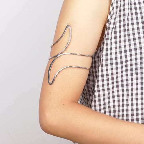 WAINIS 8 Pieces Arm Cuff Upper Arm Cuff Bracelet for Women Minimalist Upper Bangle Adjustable Armband Set thumbnail 3
