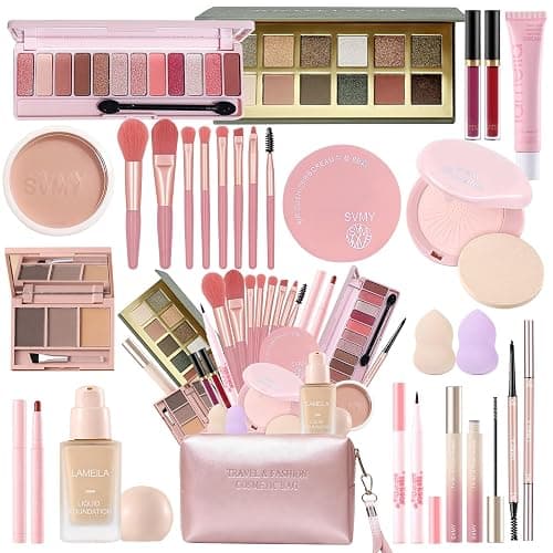 Fynqwor Makeup Kit,Makeup Set,25Pieces All in One Makeup Kit for Women and Teens,Hypoallergenic Makeup sets for Women Full Kit,make up kits for teens,Christmas makeup gift set for beginners - Image 1