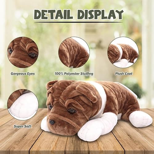 Plushland Realistic Stuffed Animal Toys Puppy Dog, Holiday Plush Figures for Kids, Babies to Play with (10") thumbnail 4
