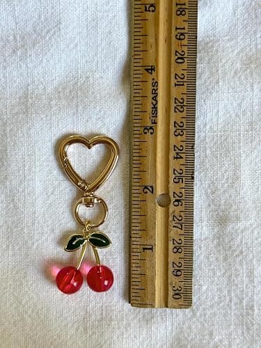 Agromusk Cute Cherry Keychain,Kawaii Cherry Bag Purse Charms for Women Car Keys Decor Gifts Stuff Accessories thumbnail 3