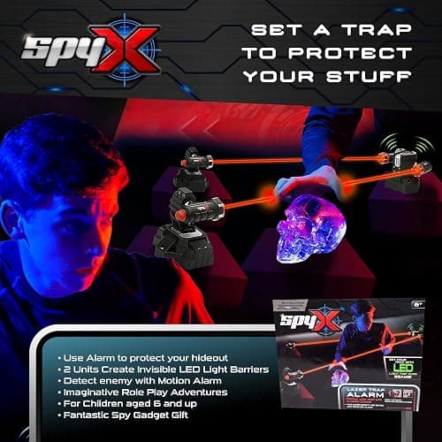 SpyX / Lazer Trap Alarm – Safe Laser Alarm Toy for Spy Kids to Protect Stuffs. Invisible Infrared Beam Spy Gadget for Kids. Motion Sensor/Detector Toy for Boys & Girls thumbnail 3