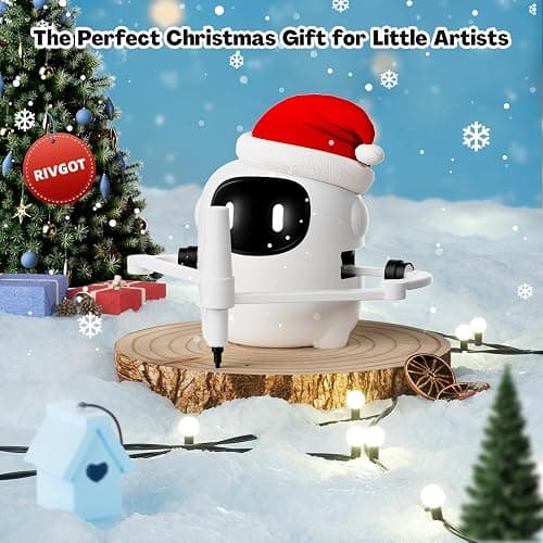 RIVGOT Drawing Robot for Kids with 150 Cards, Voice Interactive Educational Drawing Machine, Montessori Painting Learning Toys for 3 4 5 6 7 8 Year Old Boys Girls Birthday Party thumbnail 6