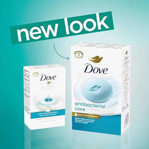 Dove Beauty Bar Soap Antibacterial Care 6 Count For Clean, Moisturized Skin, Removes Bacteria 3.75 oz thumbnail 3