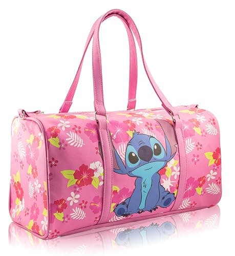 Disney Stitch Mini Duffle Bag for Girls | Small Travel Bag with Hawaiian Print | Lightweight Disney Overnight Bag with Adjustable Strap | Ages 3+ thumbnail 2