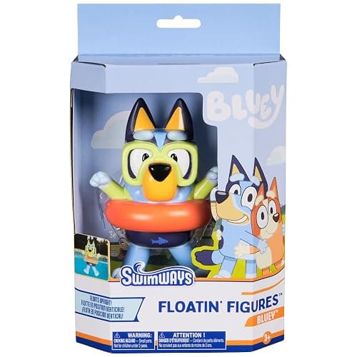 Swimways Bluey Floatin' Figures, Swimming Pool Accessories & Kids Pool Toys, Bluey Party Supplies & Water Toys for Kids Aged 3 & Up - Image 1