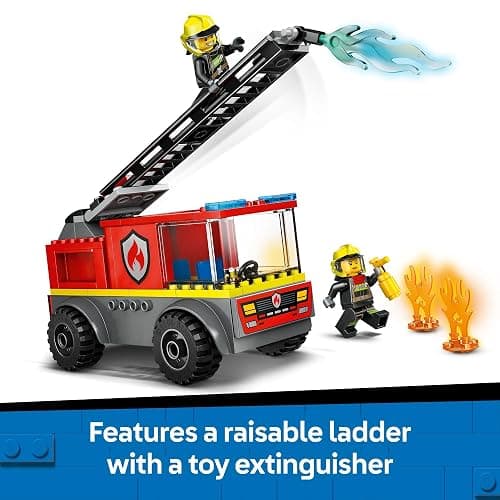 LEGO City Fire Ladder Truck Toddler Toy - Fire Truck Toy with 2 Firefighter Minifigures, Digital Guide for Boys and Girls, Ages 4+ - Learning, Educational Toy for Preschool - 60463 thumbnail 5