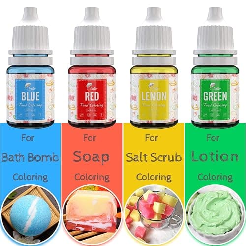 Food Colouring - 12 Colours Variety Liquid Cake Icing Food Colouring Kit for Baking, Fondant, Decorating and Cooking - Vibrant Food Colour Dye for Airbrush, DIY Slime Making and Crafts - 6ml Each thumbnail 5