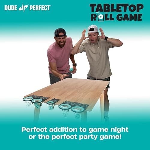 Dude Perfect Sticky Tic Tac Toe & Tabletop Roll Set | Indoor & Outdoor Games, Perfect Fun for Family Game Night & Parties, Birthday for Children, Kids & Adults | Ages 4+ & 6+ thumbnail 5