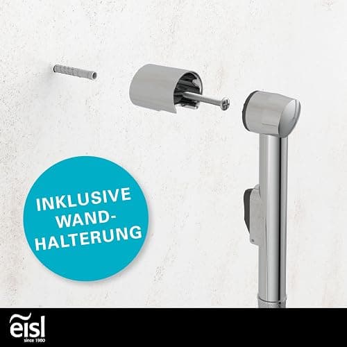 EISL DX25 Waschbeckenbrause, Handbrause für Küche, Bad, Waschküche oder Werkstatt, Waschbeckendusche, ideal zum Nachrüsten, Set mit Schlauch (150mm) und Adapter, Toilettenbrause, Chrom thumbnail 9