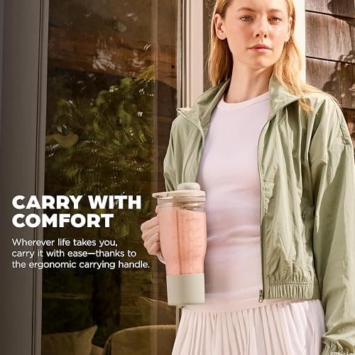 Ninja Blendboss™ | Personal Blender for Smoothies & Frozen Drinks | 26oz Travel Tumbler with LeakProof Lid, Chug Spout & Detachable Straw | Auto-iQ Technology | Stone Mint | DB351ST thumbnail 6