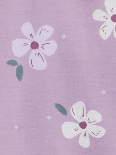 Simple Joys by Carter's Baby and Toddler Girls' 3 Pack Loose Fit Polyester Jersey Footed Pajamas thumbnail 5