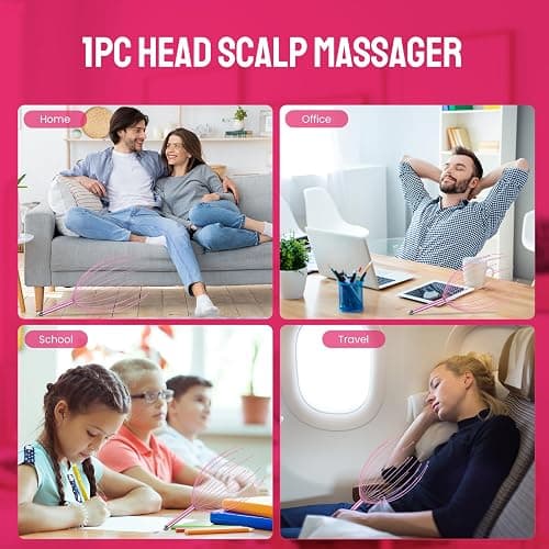 20 Fingers Scalp Stress Relax Massager, Head Scratcher Massager Tool 1 Pack, Acupuncture Point Massage, Deep Relaxation and Better Sleep thumbnail 6