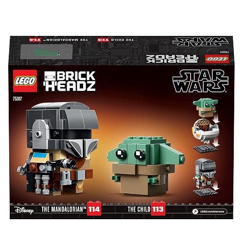 Lego BrickHeadz Star Wars The Mandalorian & The Child 75317 Building Kit, Fun Building Toy for Kids and Any Star Wars Fan Featuring Buildable The Mandalorian and The Child Figures (295 Pieces) thumbnail 7
