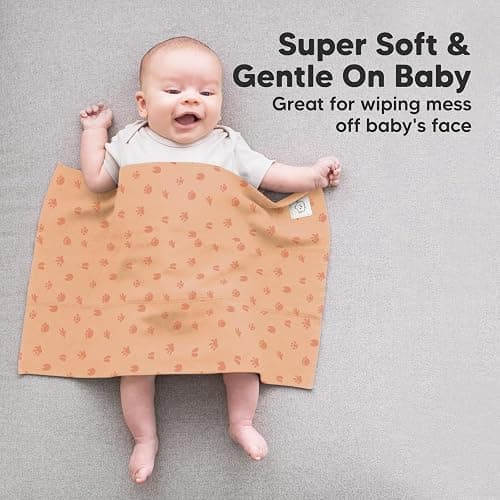 Organic Burp Cloths Baby Boy, Girl - 6-Pack Large 100% Cotton Burping Cloths for Babies, Spit Up Rags, Super Absorbent, Ultra Soft Newborn Rag, Gender Neutral, Machine Washable, Durable (Wilderness) thumbnail 4