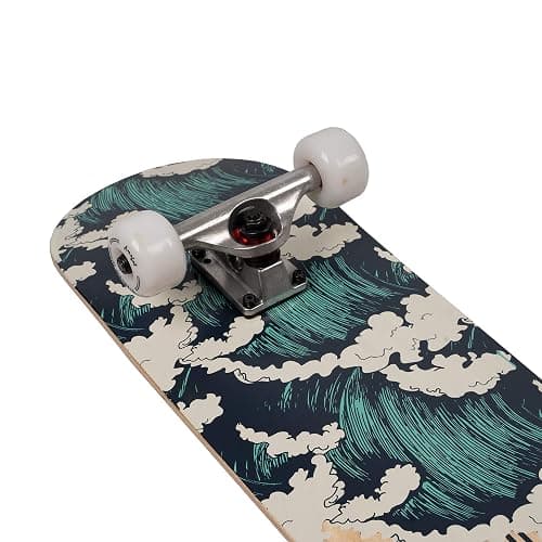Amrgot Beginner Skateboards 31" x 8" Complete Skateboards for Kids Boys Girls Adults 7 Ply Maple Wood Double Kick Deck Recessed Standard Tri Skateboards thumbnail 5