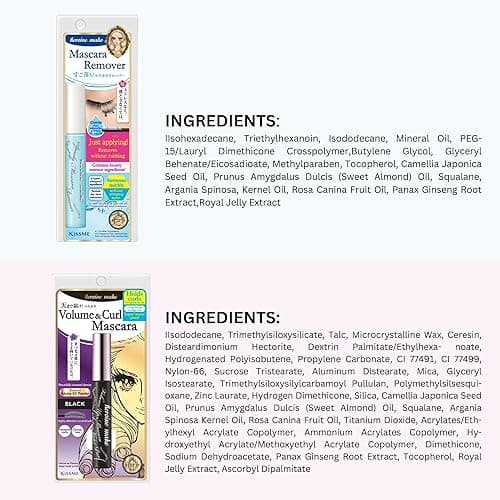 HEROINE MAKE by KISSME Volumizing Waterproof Mascara Volume & Length with Curvy Brush by Defining Fiber for Long-lasting Natural Eyelash Look + Gentle Mascara Remover Oil Free, 2 Set - 2Set-Volume Mascara+Mascara Remover thumbnail 2