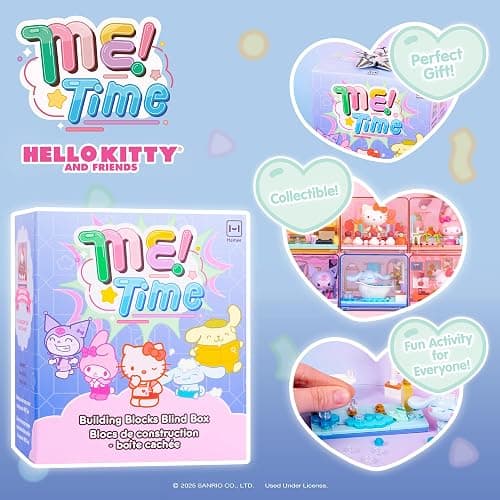 Hamee Sanrio Hello Kitty and Friends 'Me Time' Cute Building Blocks Blind Box – 1 Pc. Mystery Set (Birthday Gift, Party Favor, Gift Basket Filler, Stress Relief, Collectible Toy, Relaxation) thumbnail 3