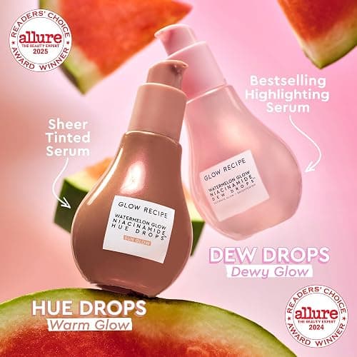 Glow Recipe Hue Drops Tinted Face Serum - Bronzing Drops to Brighten & Hydrate - Skincare Makeup Primer & Liquid Highlighter to Blur Pores for a Radiant, Even Skin Tone - Sunglow (40ml) thumbnail 2