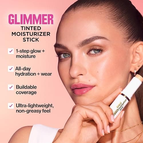 Revlon Glimmer Tinted Moisturizer Stick for Face, Lightweight Foundation, Hydrating Skincare-Infused Makeup, 140 140, 0.31 oz thumbnail 4