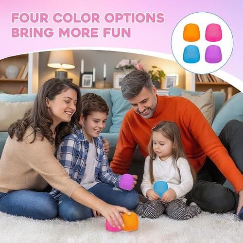 Squishy Fidget Toys Stress for Kids and Adults, Super Solid Squeeze Ball, Sensory for Stress Relief, Birthday, Easter Basket Stuffers and Party Favors(Pink) thumbnail 7