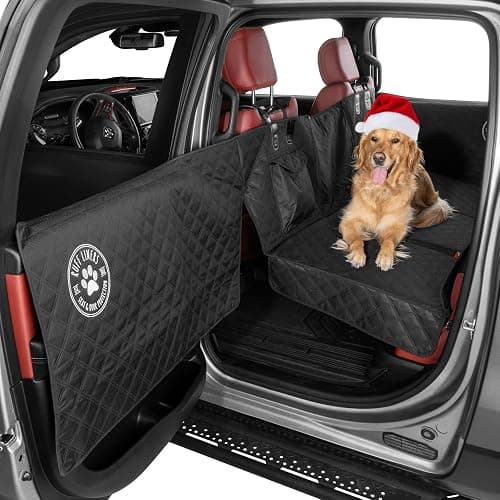 Ruff Liners Medium Back Seat Extender for Dogs, Black – As Seen on Shark Tank – Hard Bottom Platform for Cars, SUVs & Mid-Size Trucks, 400lb Support, Waterproof – Rigid Back Seat Cover for Dogs - Image 1