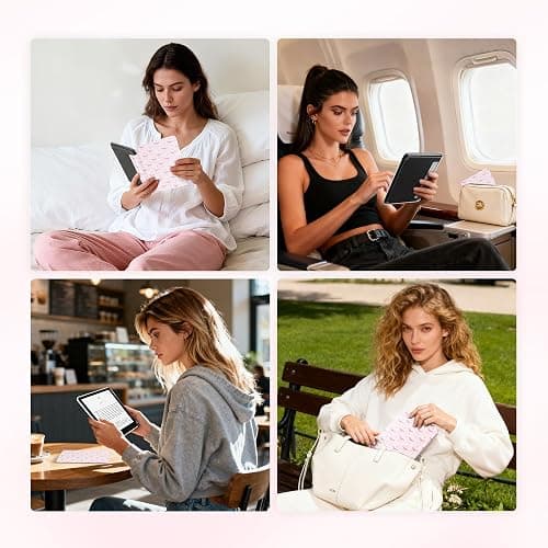 Vane Oak Magnetic Detachable Case for All-New 7" Kindle Paperwhite 12th Gen 2024 and Kindle Colorsoft Signature Edition, Light PU Leather Cover Case with Auto Wake/Sleep, Pink Bow Tie thumbnail 5