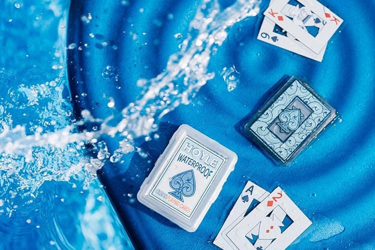 Hoyle Waterproof Playing Cards, Clear Plastic Deck of Cards for Outdoor Card Games, Camping, Beach, Pool & Travel Games (1 Deck) thumbnail 7