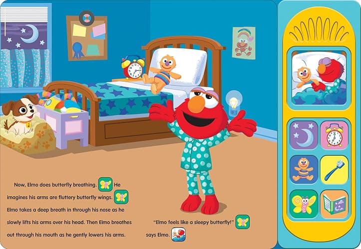 Sesame Street - Sleepy Time for Elmo - Bedtime Sound Book - PI Kids thumbnail 3
